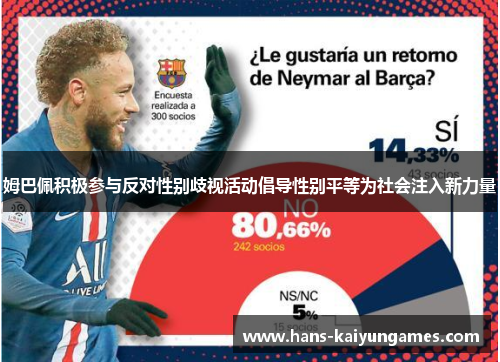 姆巴佩积极参与反对性别歧视活动倡导性别平等为社会注入新力量